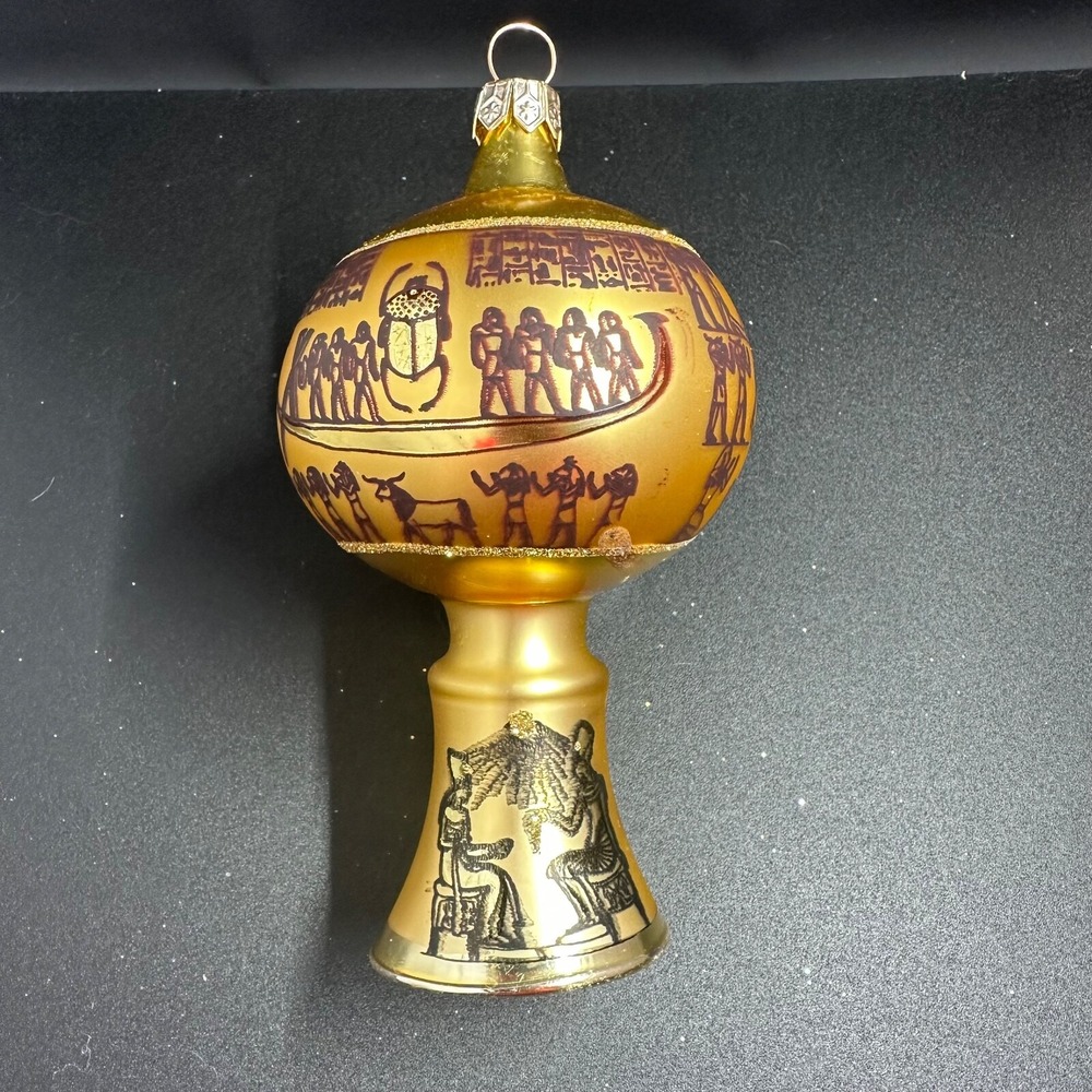 1996 Christopher Radko Egypt Rings Orb 5" Ornament Bell